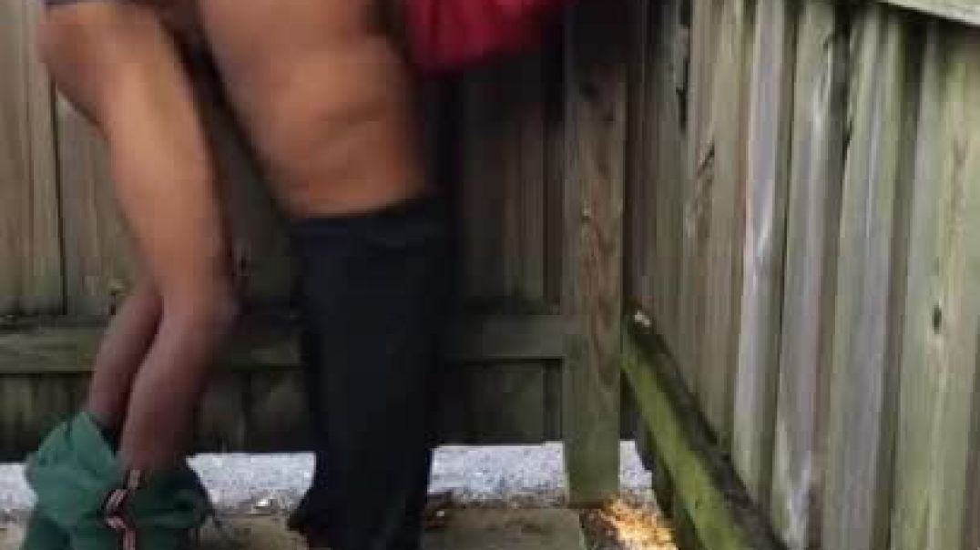 ⁣Horny Aunt Lets Nephew Taste Her Pussy Outside